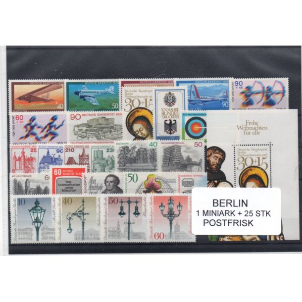 Berlin Samling - 1 Miniark + 25 Stk. Forskellige Postfrisk