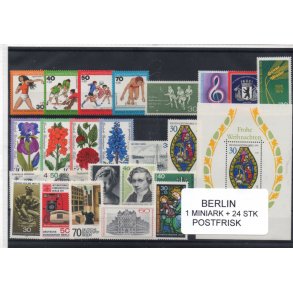 Berlin Samling - 1 Miniark + 24 Stk. Forskellige Postfrisk