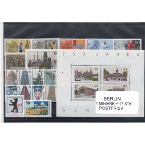 Berlin Samling - 1 Miniark + 17 Stk. Forskellige Postfrisk