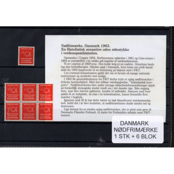 Danmark  - Ndfrimrker - 1 Stk + 6 Blok Postfrisk