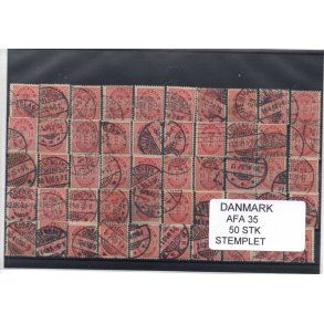 Danmark 50 stk Afa 35-B-C- Stemplet