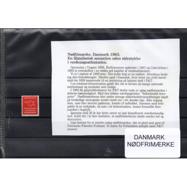 Danmark  - Ndfrimrker - 1 Stk. Postfrisk