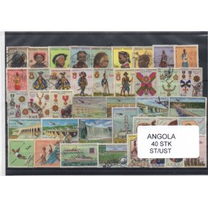 Angola Samling - 40 Stk. Stenplet/Ustemplet.