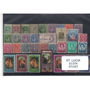 St. Lucia Samling - 33 Stk. Stemplet/Ustemplet