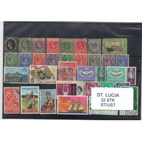 St. Lucia Samling - 32 Stk. Stemplet/Ustemplet