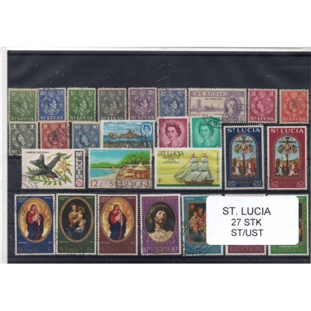 St. Lucia Samling - 27 Stk. Stemplet/Ustemplet
