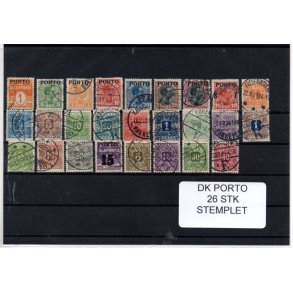 Danmark - Porto 26 Stk. - Stemplet