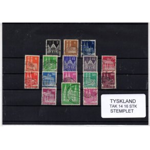 Tyskland Bygninger Tak. 14 - 16 Stk. Stemplet