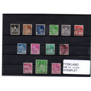 Tyskland Bygninger Tak. 14 - 13 Stk. Stemplet