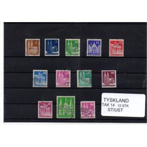 Tyskland Bygninger Tak. 14 - 12 Stk. Stemplet