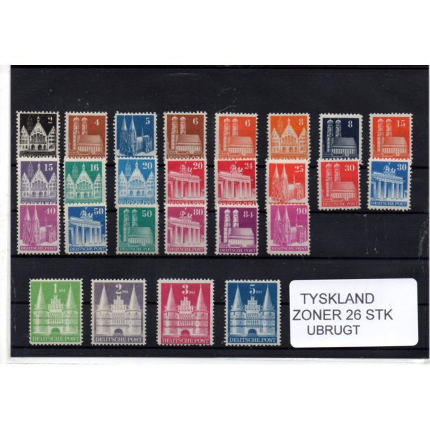 Tyskland Bygninger - 26 Stk. Ubrugt