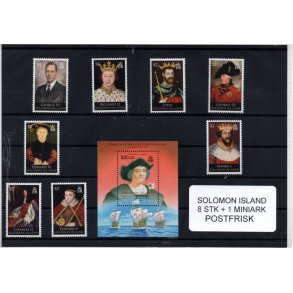 Solomon �er - 8 Stk. + 1 Miniark - Postfrisk
