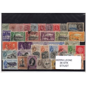 Sierra Leone Samling - 36 Stk. Stemplet