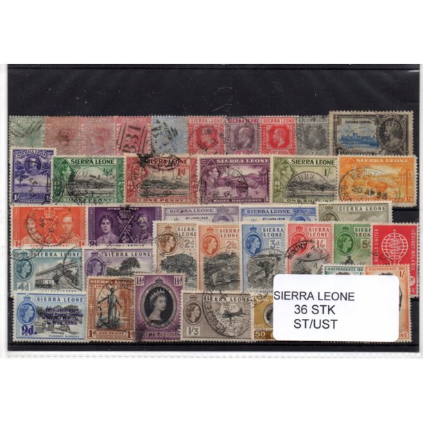 Sierra Leone Samling - 36 Stk. Stemplet