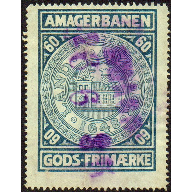 Amagerbanen - Gods Frimrke - 60 re - Stemplet