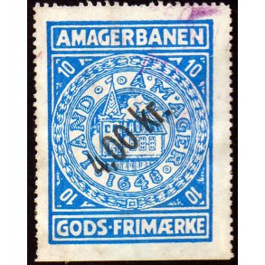 Amagerbanen - Gods Frimrke - 10 re - Stemplet