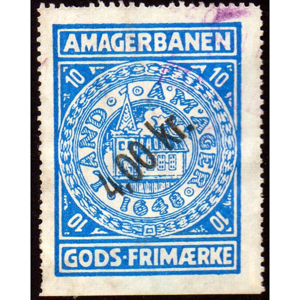 Amagerbanen - Gods Frimrke - 10 re - Stemplet