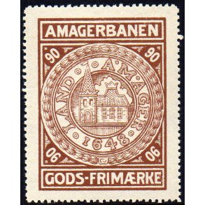 Amagerbanen - Gods Frimrke - 75 re - Ustemplet