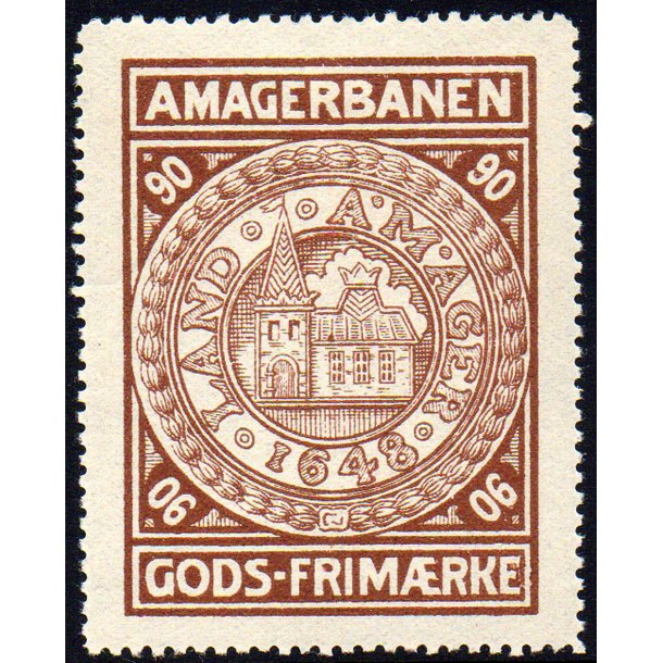 Amagerbanen - Gods Frimrke - 75 re - Ustemplet
