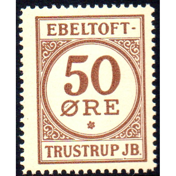 Ebeltoft Trustrup Jernbane - Gods Frimrke - 50 re - Ustemplet