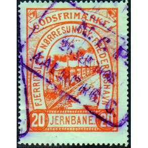 Fjerritslev - Nrresundby - Frederikshavn Jernbane - Gods Frimrke - 20 re - Stemplet