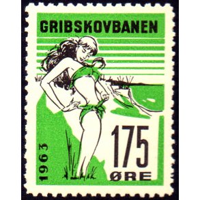 Gribskovbanen - 1963 - Gods Frimrke - 175 re - Ustemplet
