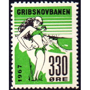 Gribskovbanen - 1963 - Gods Frimrke - 330 re - Ustemplet