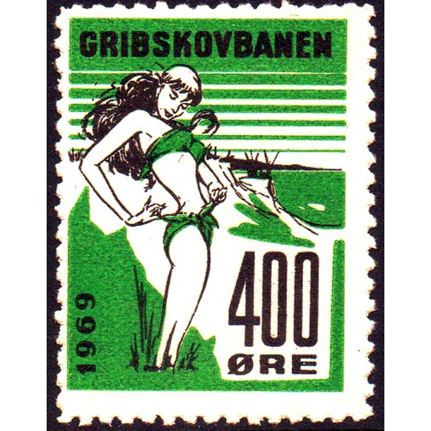 Gribskovbanen - 1969 - Gods Frimrke - 400 re - Ustemplet