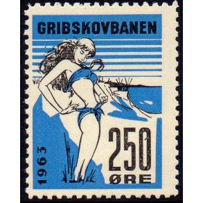 Gribskovbanen - 1963 - Gods Frimrke - 250 re - Ustemplet
