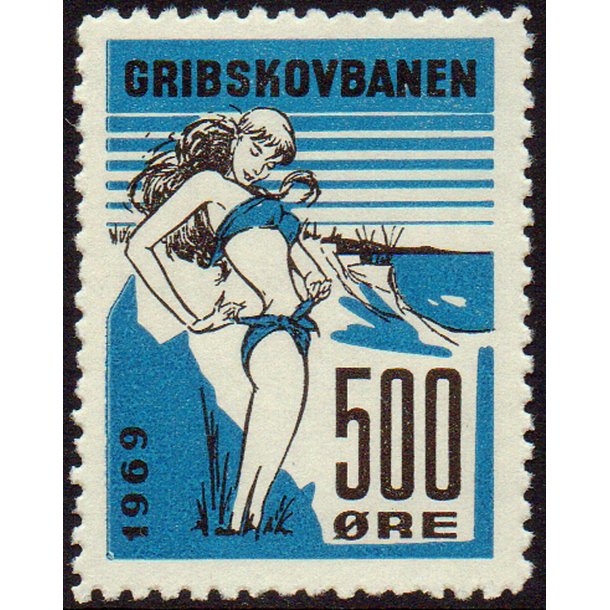 Gribskovbanen - 1969 - Gods Frimrke - 500 re - Ustemplet