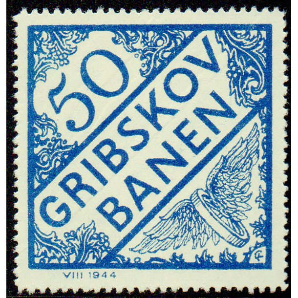 Gribskovbanen - Gods Frimrke - 50 re - Stemplet