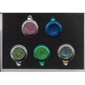 Mlkekapsler 5 stk forskellige  Orginale kapsler til hvide Mlkeflasker