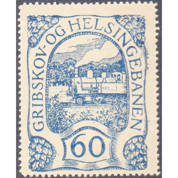 Gribskovbanen Helsinge Banen - Gods Frimrke - 60 re - Ustemplet