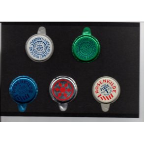 Mlkekapsler 5 stk forskellige  Orginale kapsler til hvide Mlkeflasker