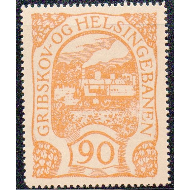 Gribskovbanen Helsinge Banen - Gods Frimrke - 90 re - Ustemplet