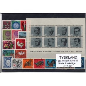 Tyskland - 1 Miniark og 18 stk. Forskellige St/ust.