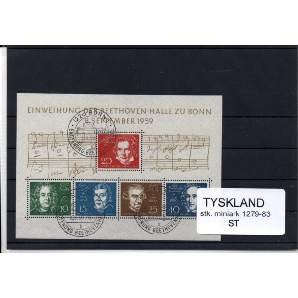 Tyskland Miniark AFA 1279 - 83 - Stemplet -