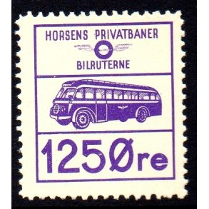 Horsens Privatbaner - Rutebilerne - Godsfrimrke - 125 re - Ustemplet