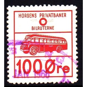 Horsens Privatbaner - Rutebilerne - Godsfrimrke - 100 re - Stemplet