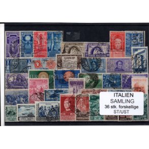 Italien Samling - 36 Stk. forskellige - Stemplet/ Ustemplet