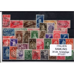 Italien Samling - 38 Stk. forskellige - Stemplet/ Ustemplet