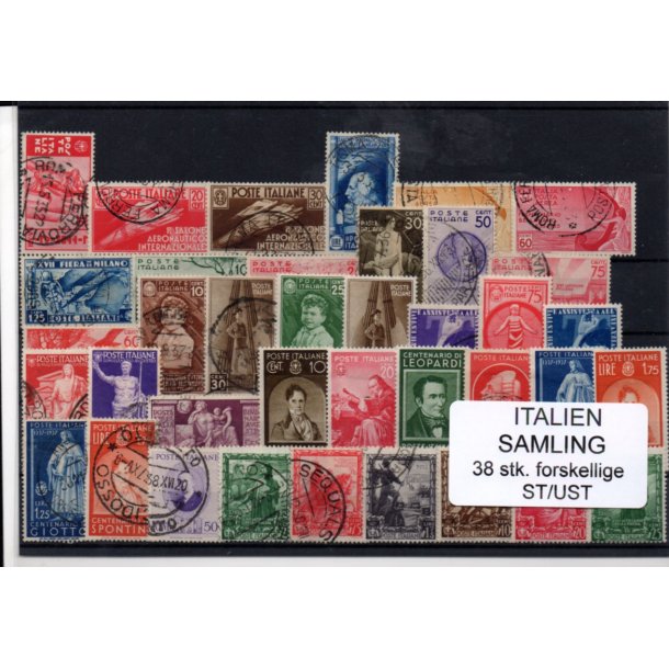 Italien Samling - 38 Stk. forskellige - Stemplet/ Ustemplet