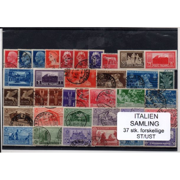 Italien Samling - 37 Stk. forskellige - Stemplet/ Ustemplet