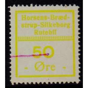 Horsens - Brdstrup - Silkeborg - Rutebil - Godsfrimrke - 50 re - Stemplet