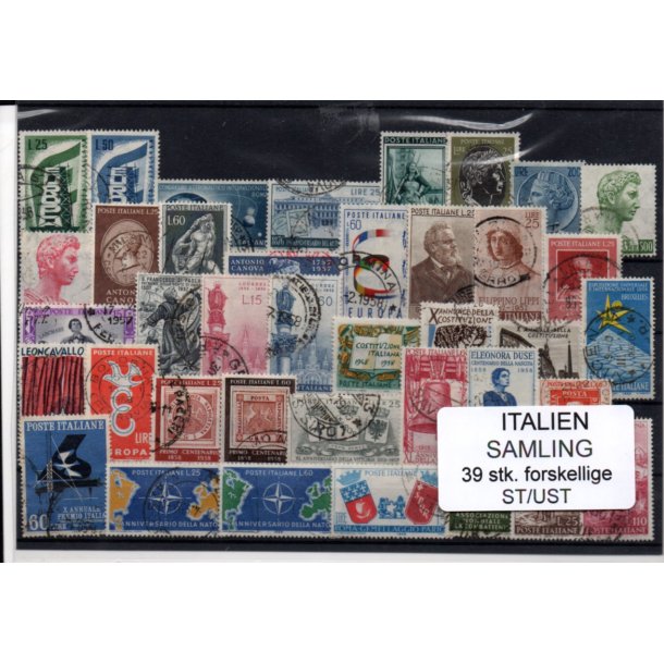 Italien Samling - 39 Stk. forskellige - Stemplet/ Ustemplet