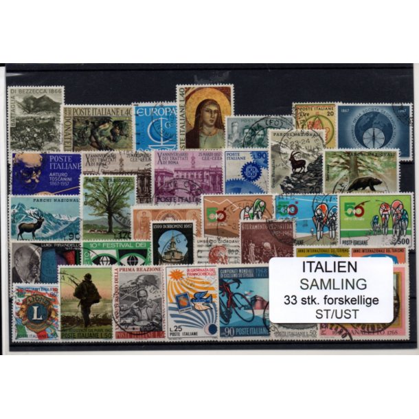 Italien Samling - 33 Stk. forskellige - Stemplet/ Ustemplet