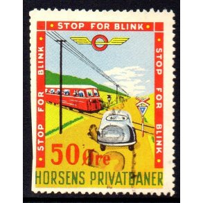 Horsens Privatbaner - Godsfrimrke - 50 re - Stemplet