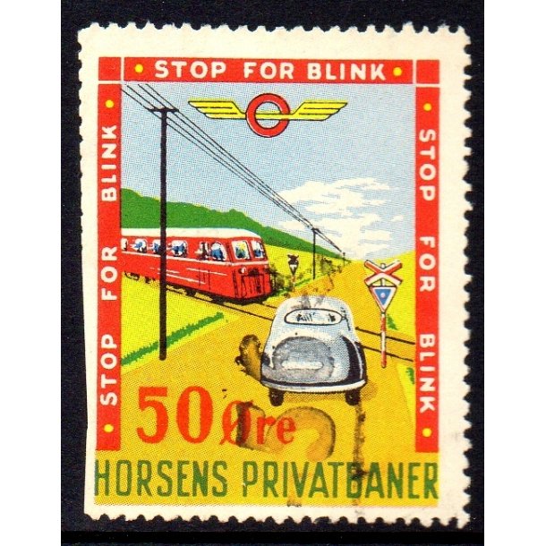 Horsens Privatbaner - Godsfrimrke - 50 re - Stemplet