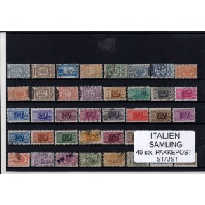 Italien Samling - 40 stk. Pakkepost - Stemplet/ Ustemplet