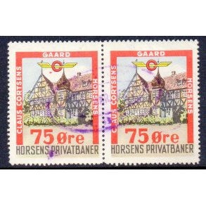 Horsens Privatbaner - Godsfrimrke Par  - 75 re - Stemplet